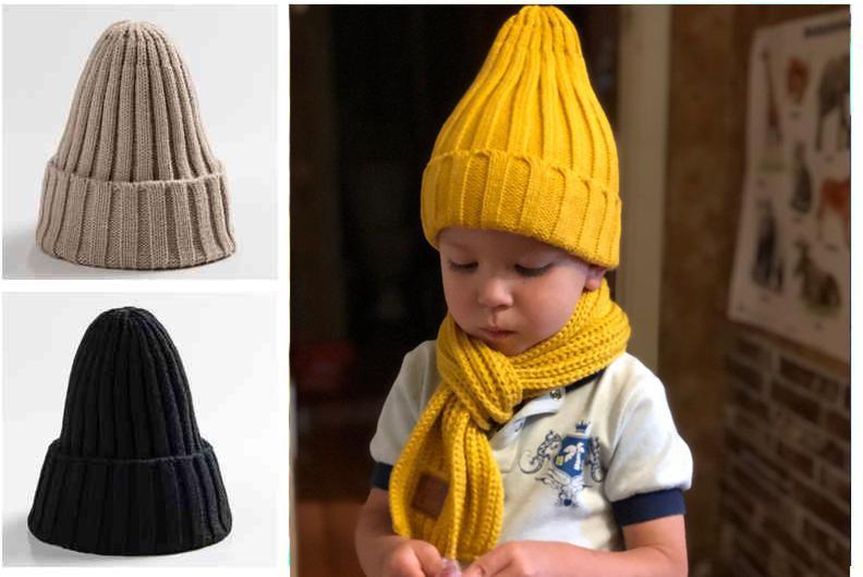 Bonnets Modernes Éléants Couleurs Bonbon Chapeaux Pointus Mignons Automne Hiver Pour Bébés Garçons & Filles Bonnets Chauds Pour Femmes