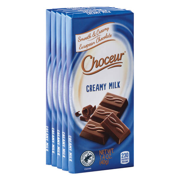 Choceur Mini barres de chocolat au lait, 5 unités - 5 x 1,4 oz.