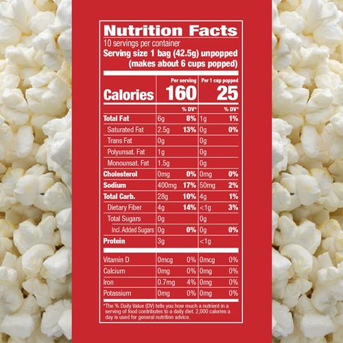 Orville Redenbachers Skinnygirl Microwave Popcorn Mini Bags, Lime & Salt Flavor, 1.5 Oz., 10-Count