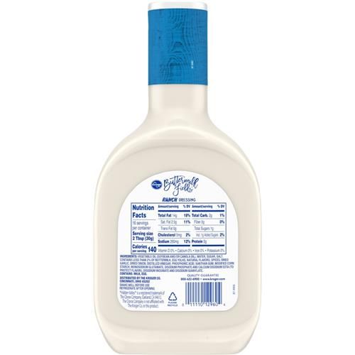 Sauce Salade Ranch Buttermilk Fields de Kroger 473 ml