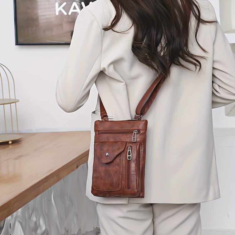 Sac Bandoulière Vintage en Cuir pour Femme