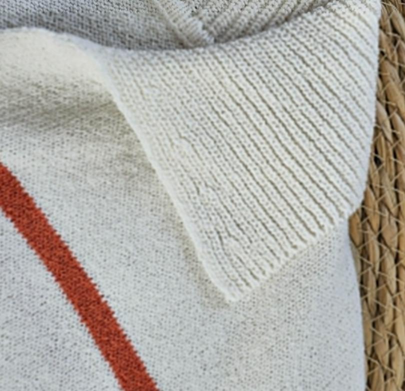 Cardigan en maille boutonnée pour femme avec manches courtes rayées