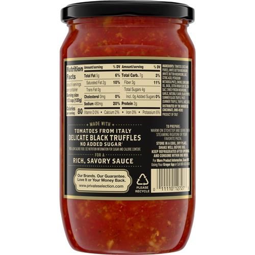 Sauce pour pâtes Tomates et Truffe Noire Sélection Privée 680 g