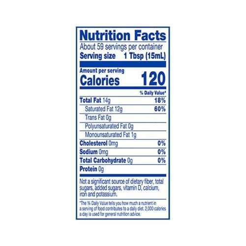 Huile de coco raffinée pure Kroger 887 ml