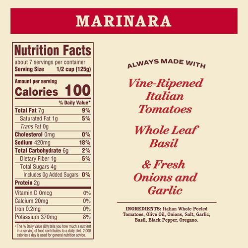 Sauce Marinara Faite Maison Raos, 32 oz, Sauce Tomate, Tout Usage, Sauce Pâtes Céto Friendly, Qualité Premium, Tomates D'Italie Et Huile D'Olive