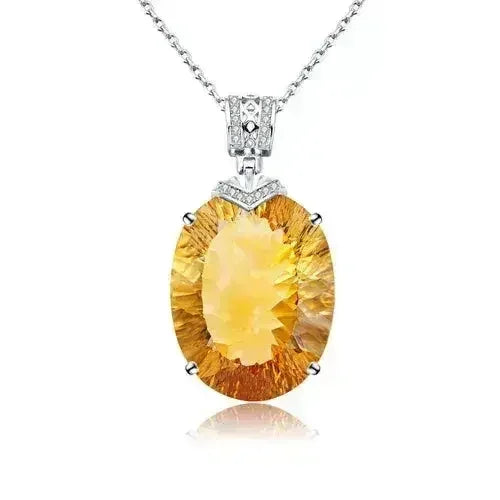 LuxeJewels™ – Collier Pendentif Citrine Solaris Gemdrop