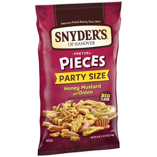 Bretzels Snyders Of Hanover en morceaux, miel moutarde et oignon, format familial 510 g