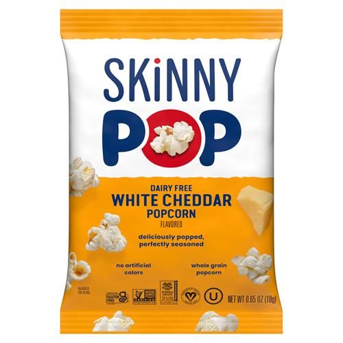 Popcorn Skinnypop, Cheddar Blanc Sans Produits Laitiers, Sans Gluten, Sans OGM, Snacks Sains, Sacs Taille Individuelle 0.65Oz (Lot de 6)