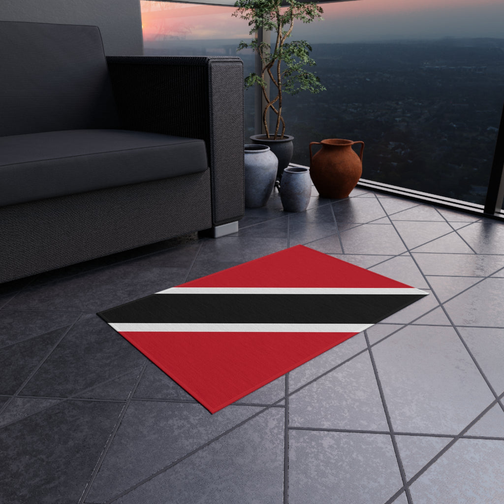 Tapis de porte extérieur antidérapant avec le drapeau de Trinité-et-Tobago | Chaguanas | San Fernando | 24"x36"