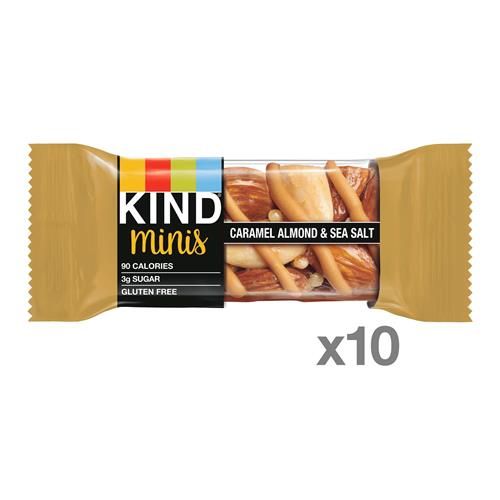 Kind Minis, Caramel Amande & Sel de mer, 0,7 oz (Paquet de 10)