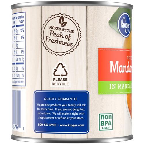 Kroger mandarines en conserve au jus 298 g