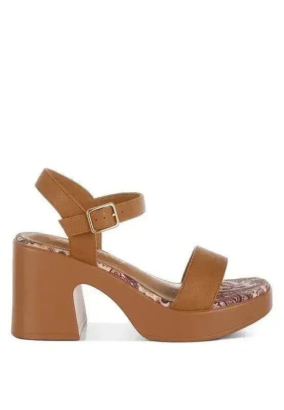 Kolata Talons Plateformes à Boucle en Similicuir