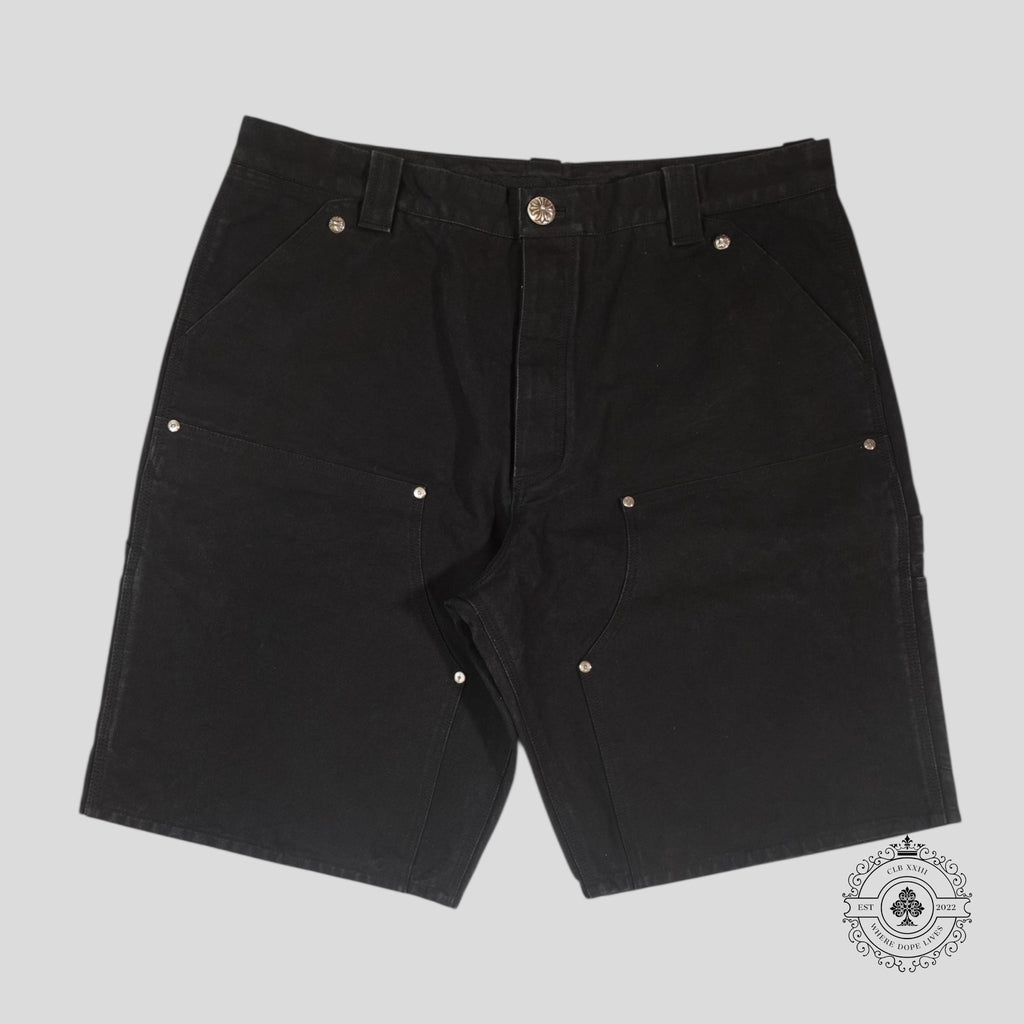 Shorts de travail Chrome Hearts 13 Cross Patch noirs