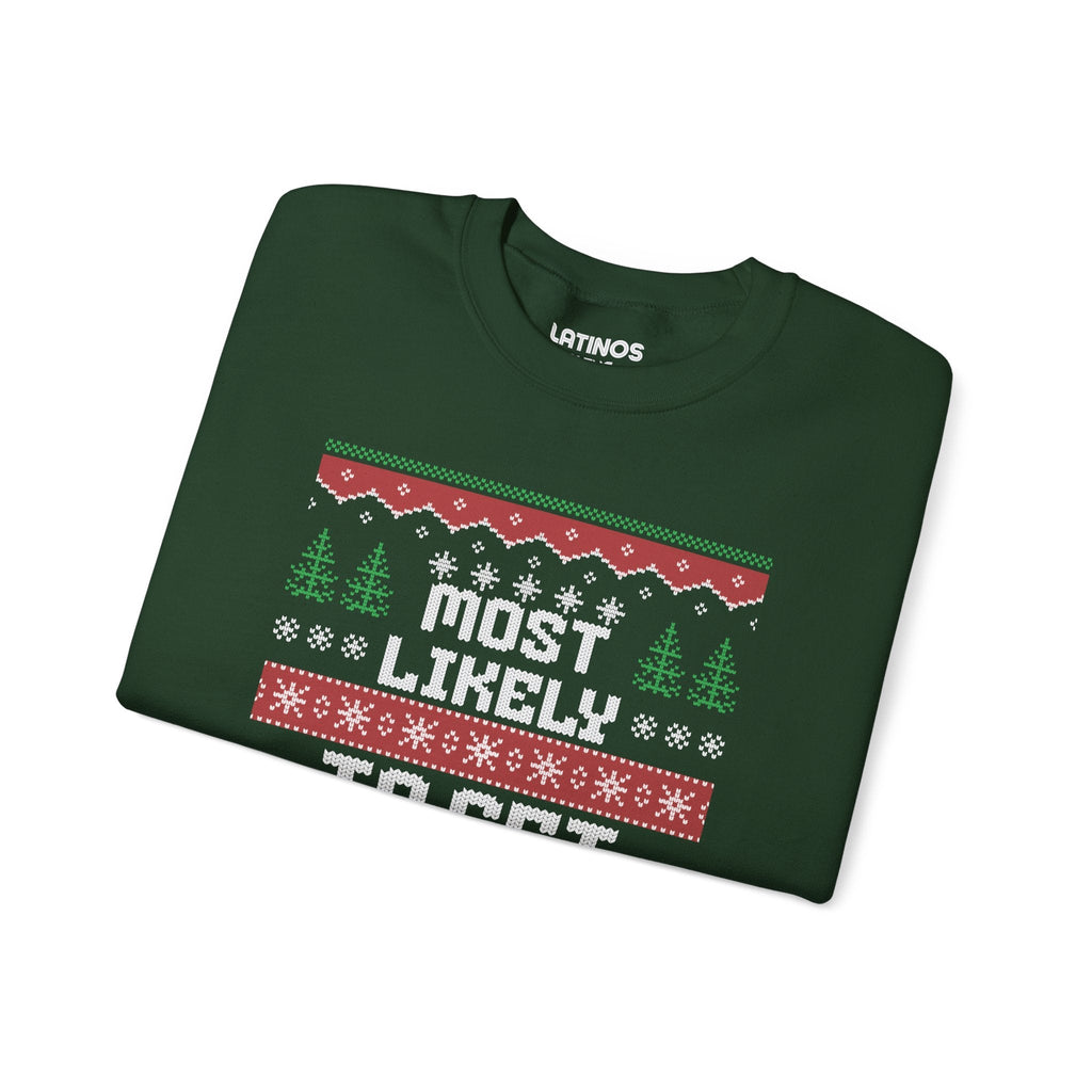 Pull de Noël moche Most Likely To Get Borracha | Latino | 3 couleurs