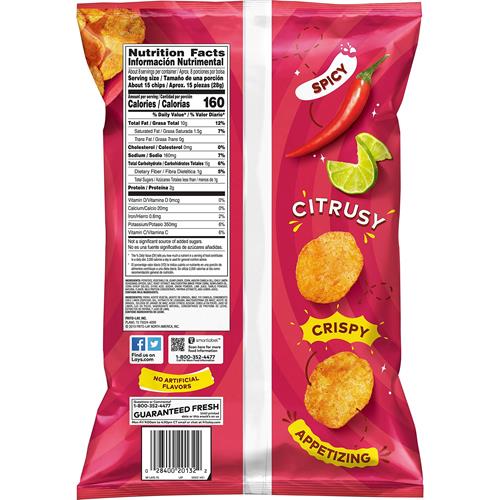 Chips de pommes de terre Lays Chili Citron Vert, 7,75 oz