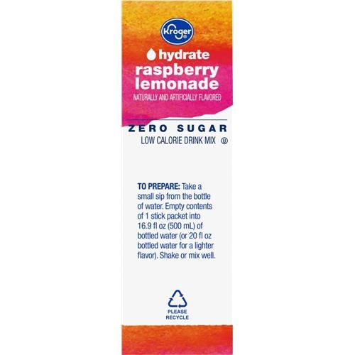 Kroger Préparation pour boisson limonade framboise zéro sucre 10 sachets