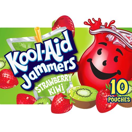Boisson aromatisée aux fraises et kiwis Kool-Aid Jammers, boîte de 10 unités, sachets de 177 ml