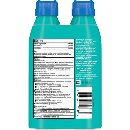 Crème solaire pour enfants FPS 50 Kroger, paquet de 2