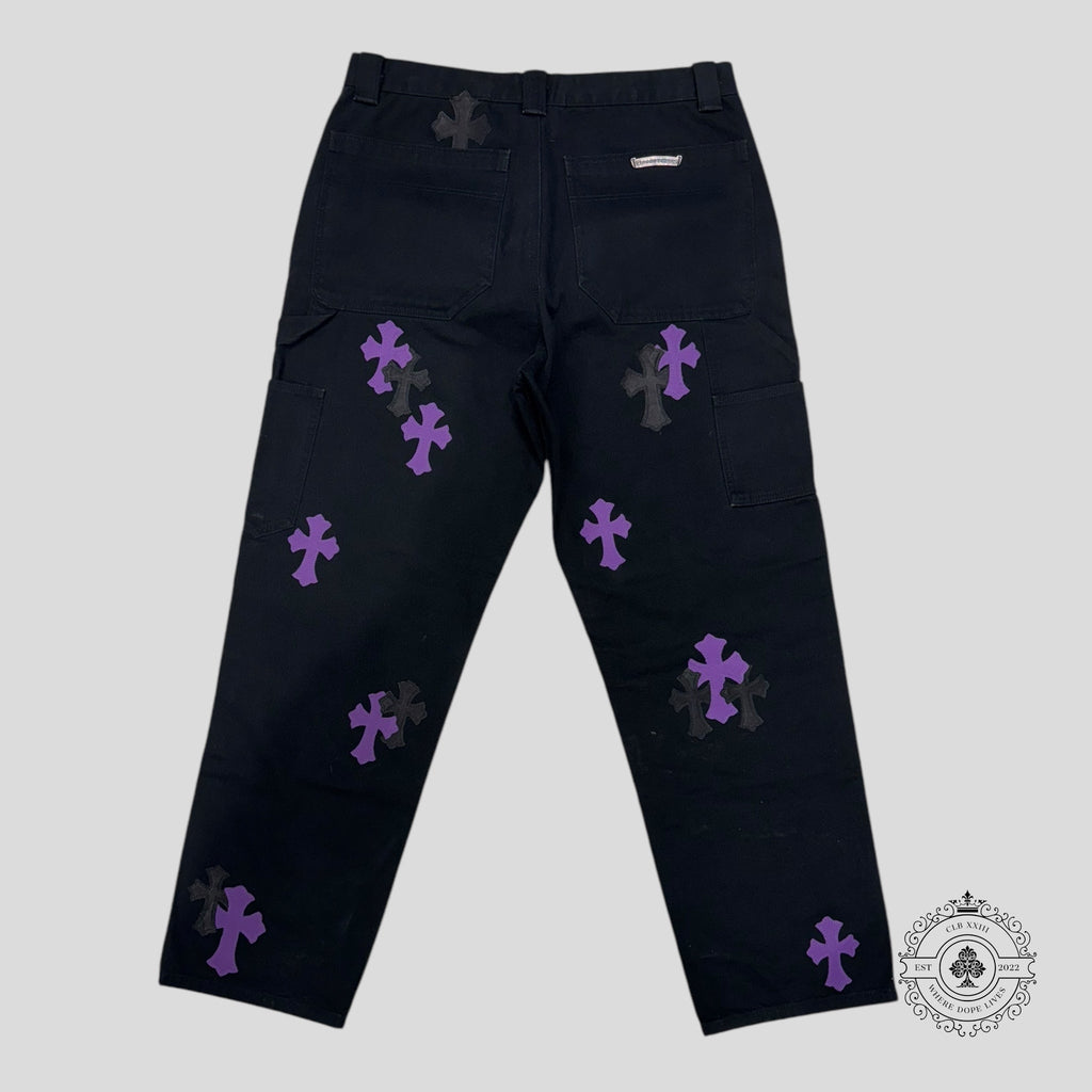 Pantalon de charpentier Chrome Hearts Double Knee Cross Patch
