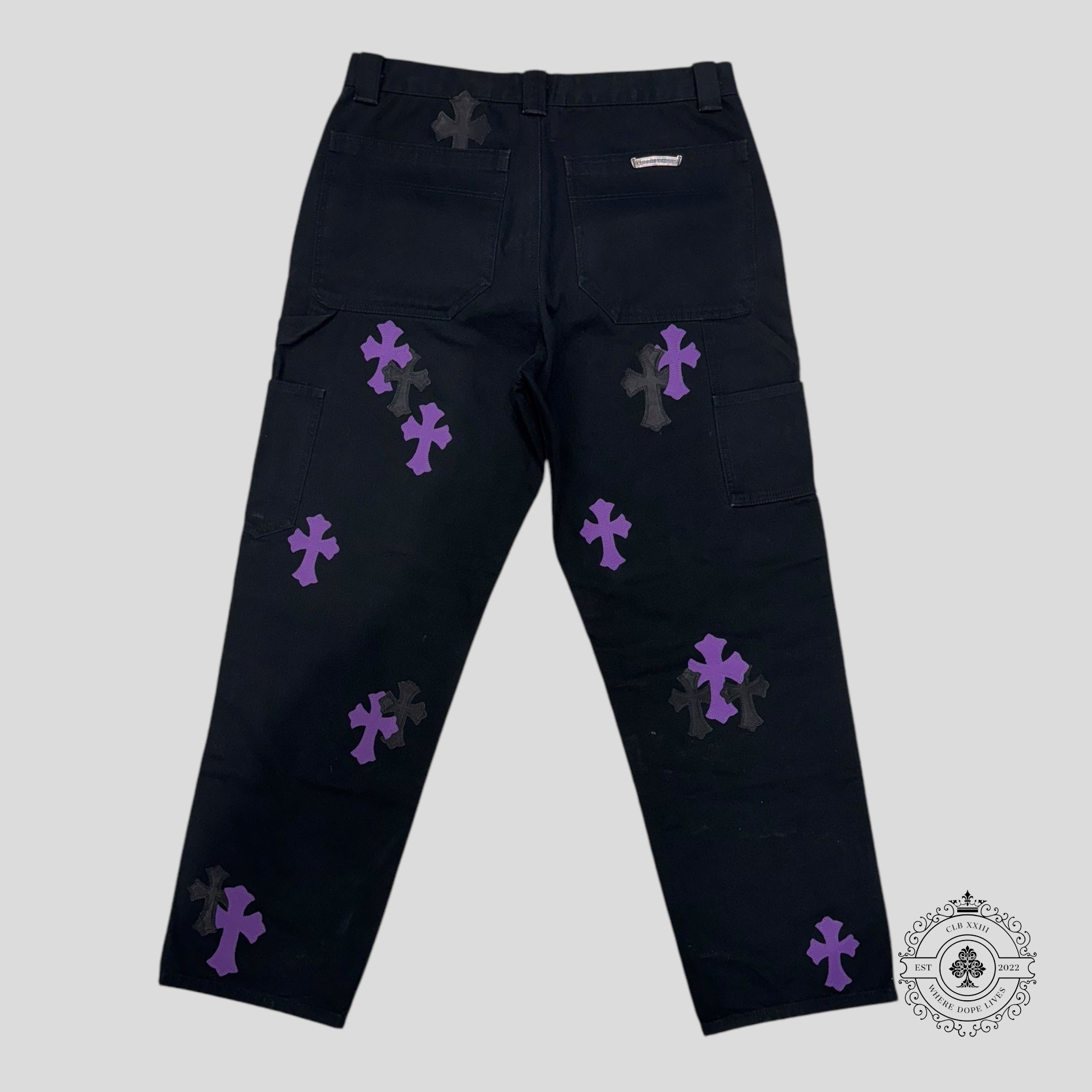 Pantalon de charpentier Chrome Hearts Double Knee Cross Patch