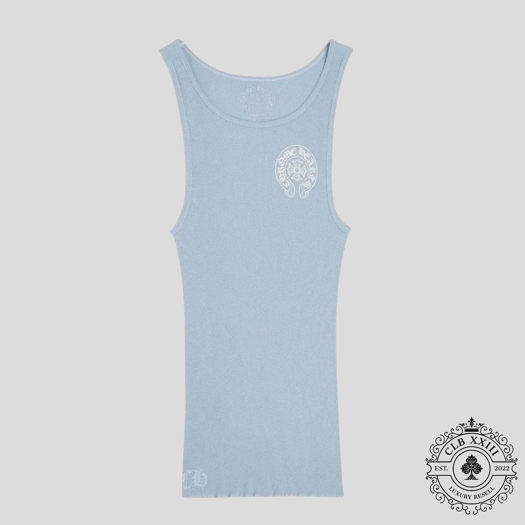 Débardeur côtelé Chrome Hearts bleu layette