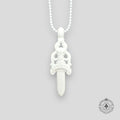 Collier Chrome Hearts Dagger en silicone blanc
