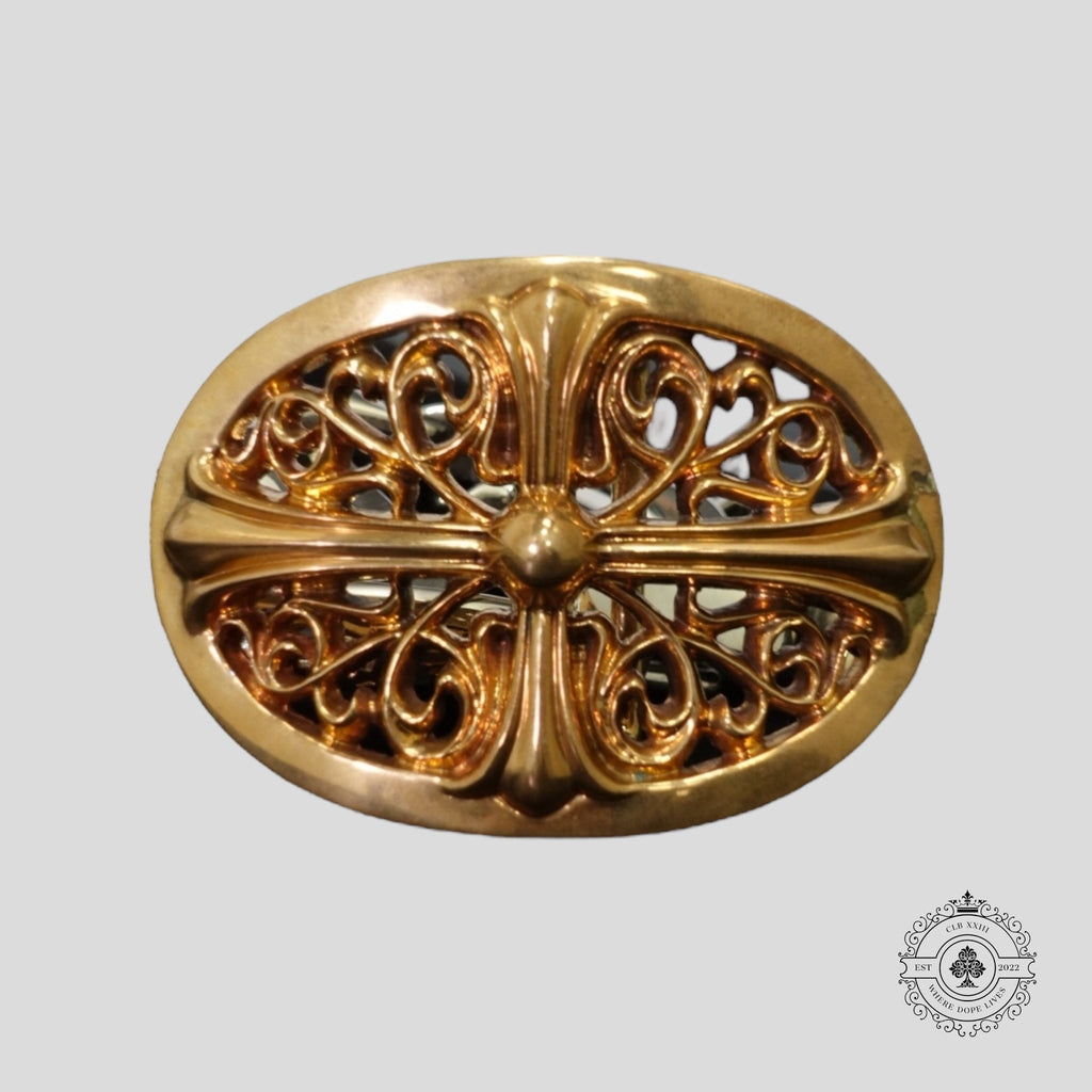 Boucle de ceinture Chrome Hearts Bronze Oval Cross
