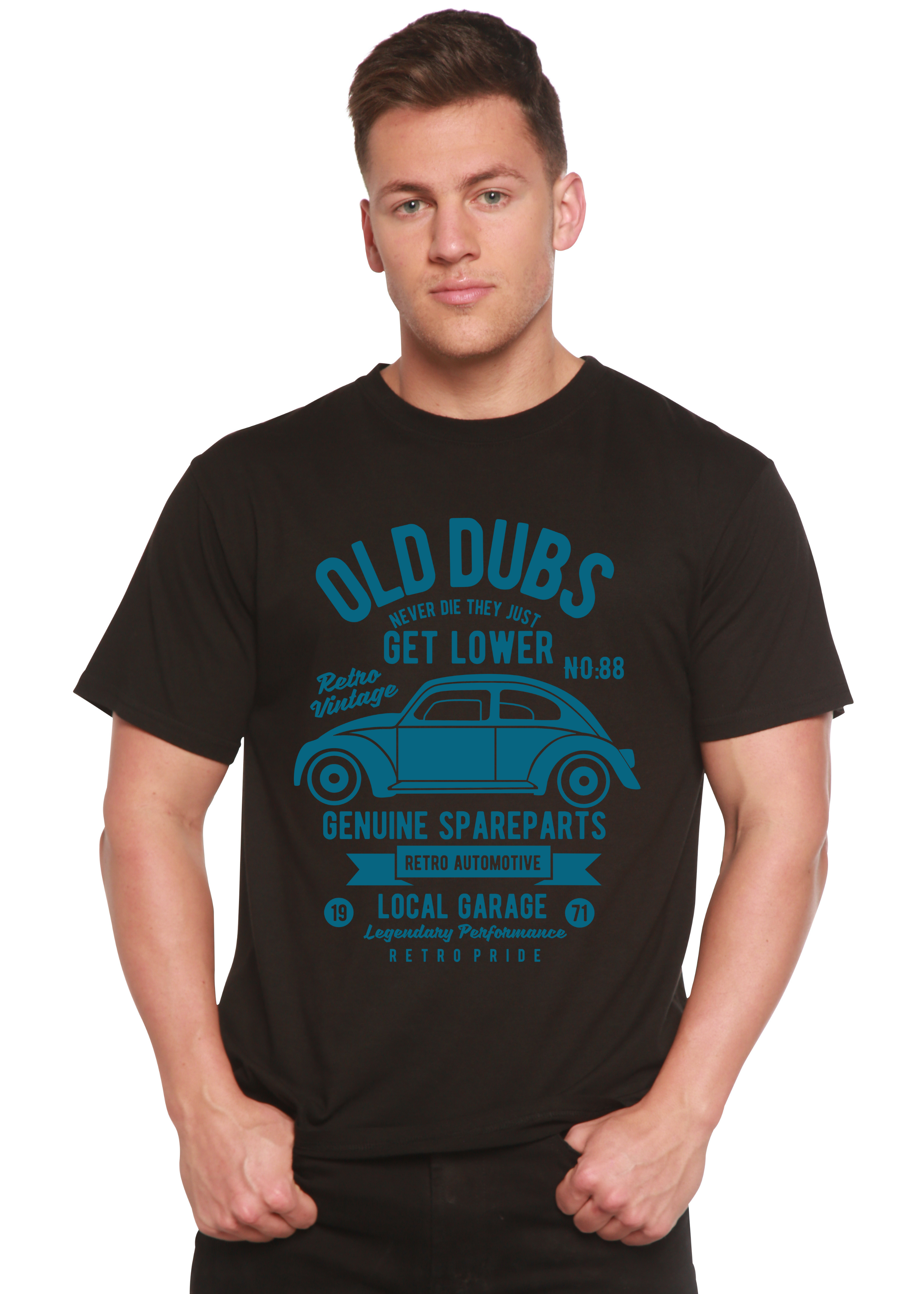 T-shirt à manches courtes et motif en viscose de bambou/coton biologique Spun Bamboo® pour homme Old Dubs