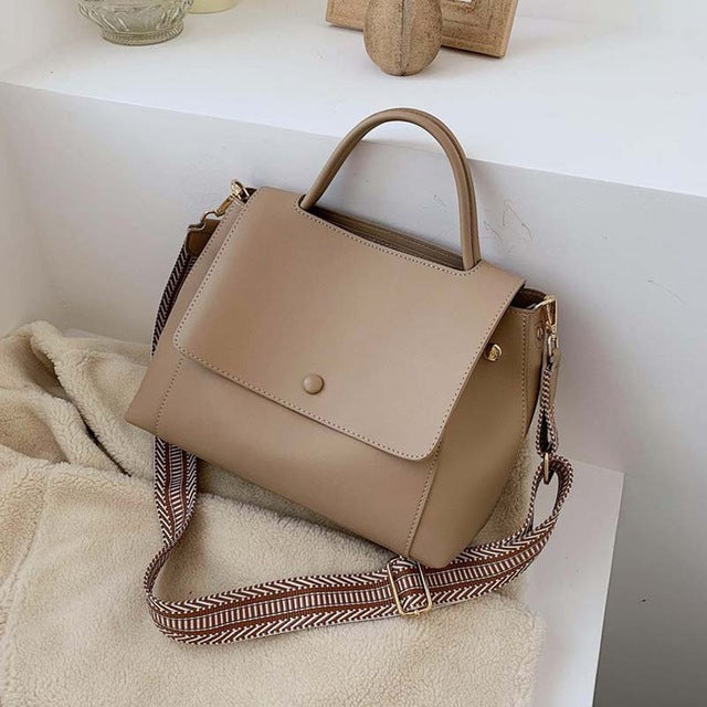 Sac bandoulière en cuir simple décontracté pour femmes et filles, sac de voyage messager à bandoulière de créateur pour dames