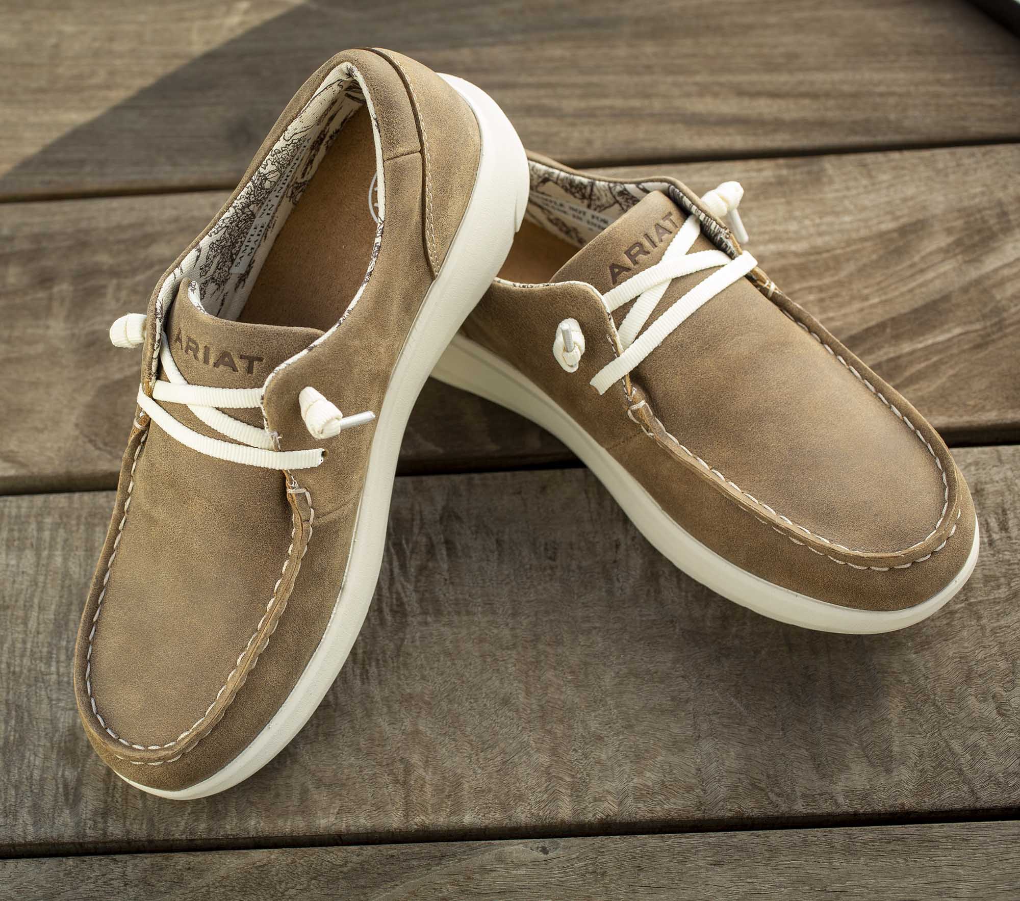 Chaussures à enfiler décontractées Ariat Hilo pour femme avec lacets sans nœuds – Confortables pour le quotidien