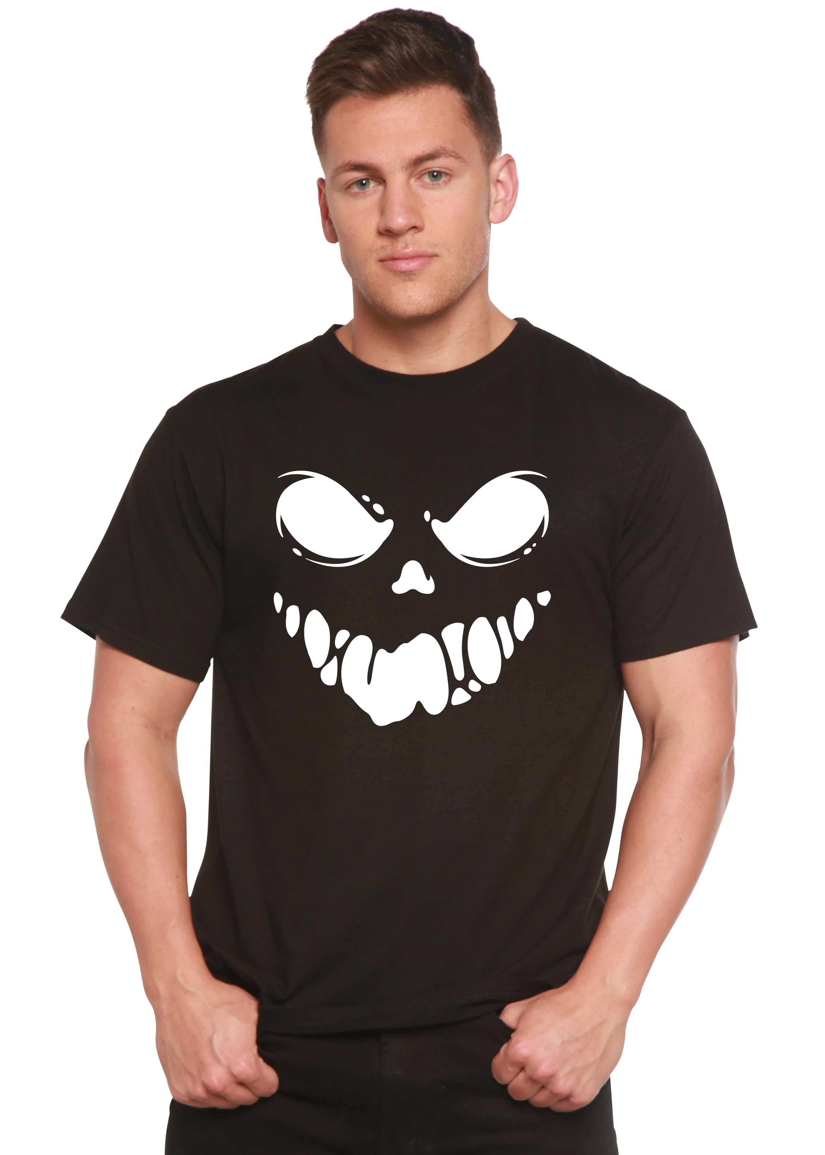 T-shirt graphique à manches courtes Halloween Boo pour homme en bambou viscose/coton biologique