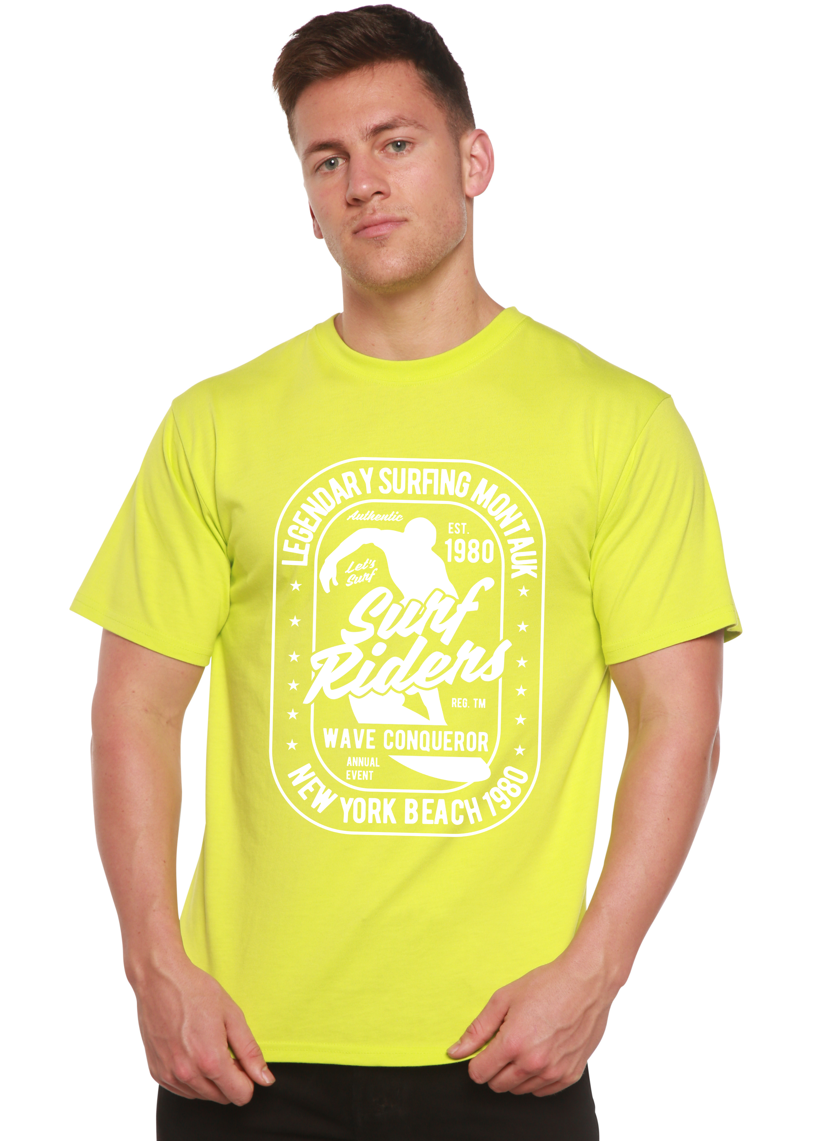 T-shirt à manches courtes et motif en bambou viscose et coton biologique pour homme Surf Rider Spun Bamboo®