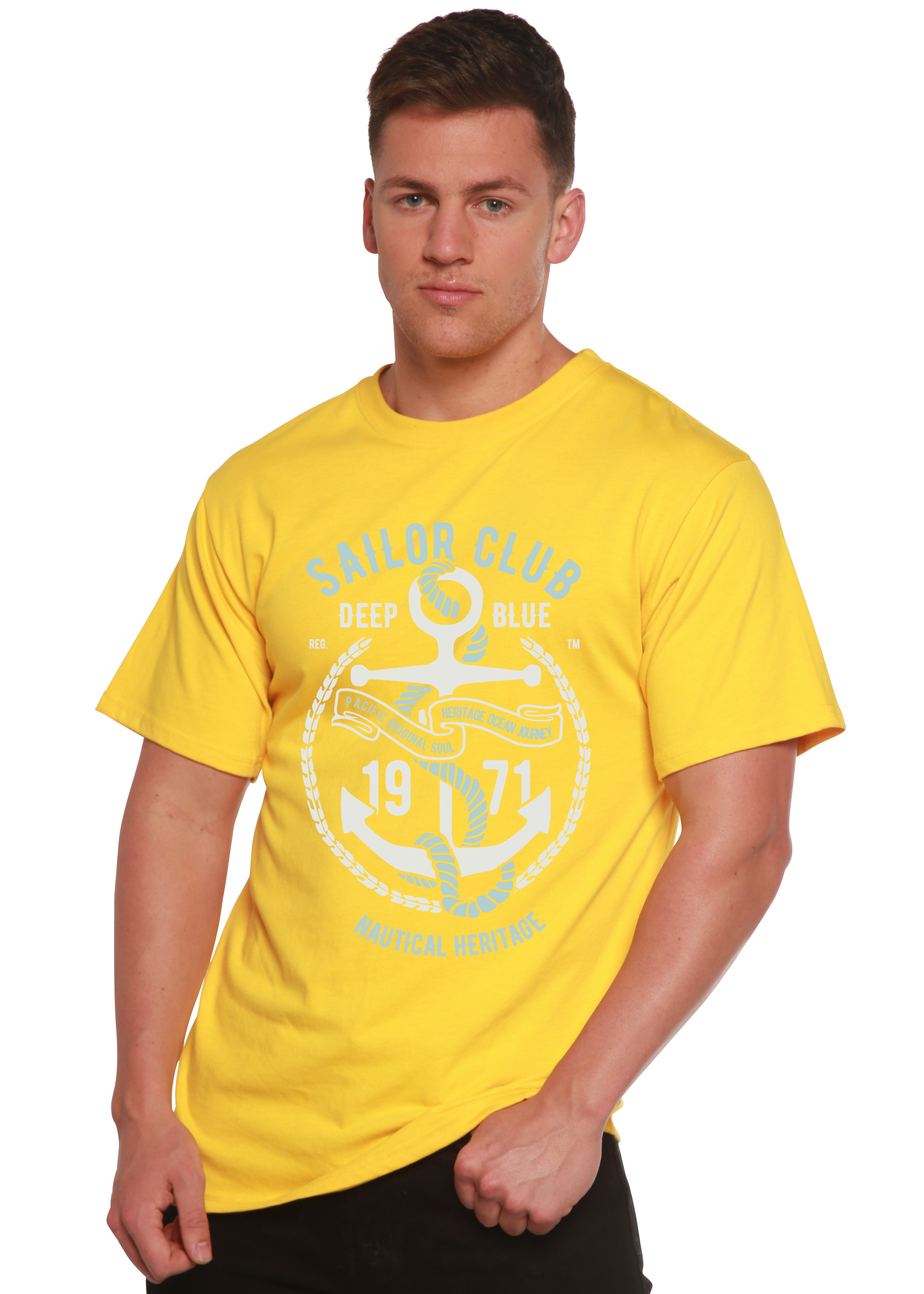 T-shirt graphique à manches courtes en viscose de bambou/coton bio Spun Bamboo® Sailor Club pour homme