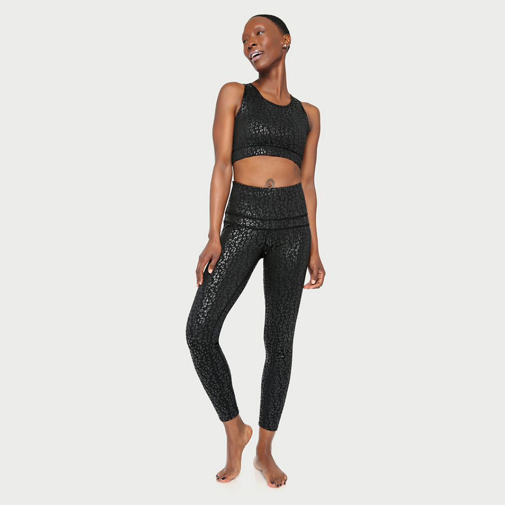 Legging actif guépard métallisé