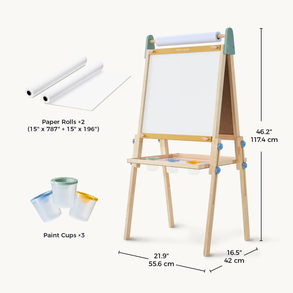 Chevalet d'art 3-en-1 Tiny Land® pour enfants