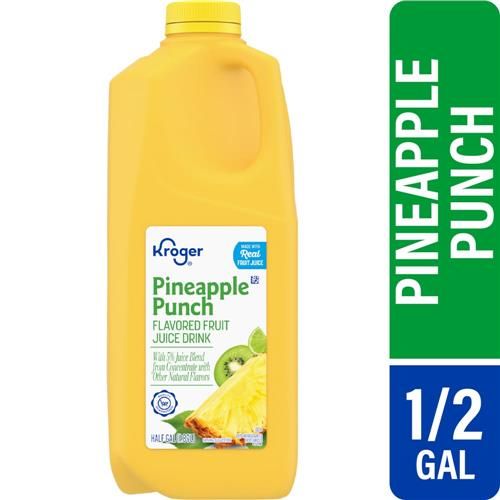 Boisson au jus de fruit aromatisée Punch à l'ananas Kroger à base de concentré 1/2 gallon