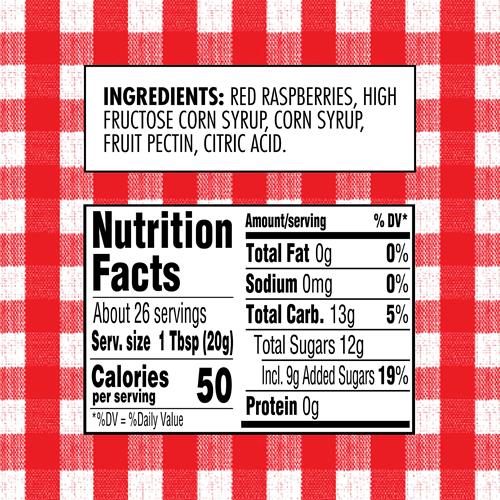 Confiture de framboises rouges sans pépins Smucker's, 510 g