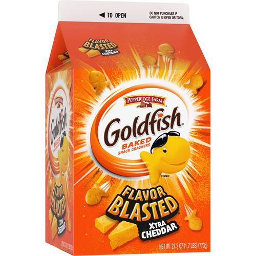 Biscuits salés Goldfish Flavor Blasted Xtra Cheddar, boîte de 774 g