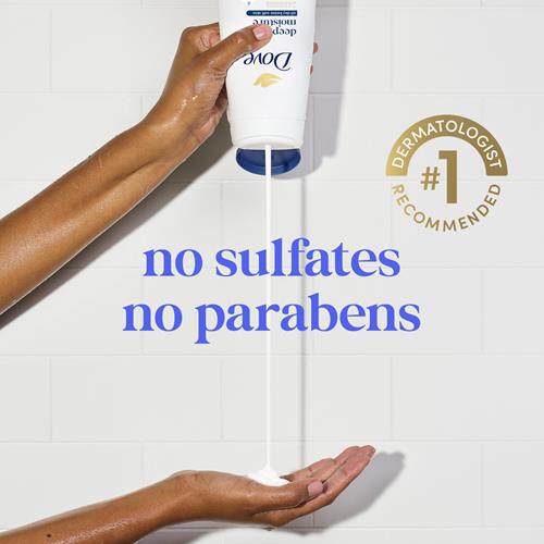 Nettoyant corporel hydratant Dove Deep Moisture pour une peau douce comme une lotion pendant 24 heures sans sulfates ni parabènes, 325 ml