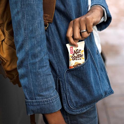 Barre Clif au Beurre de Noix - Chocolat Beurre de Cacahuète - Barres Énergétiques Farcies - Sans OGM - Bio USDA - Végétalienne - Faible Index Glycémique - 50 g (Paquet de 5)