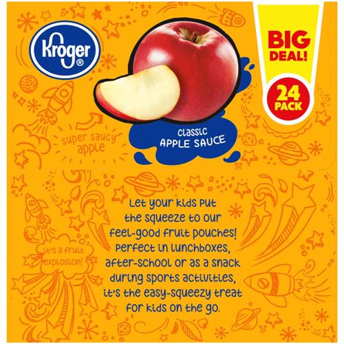 Compote de pommes classique Kroger 24 unités / 3,2 oz