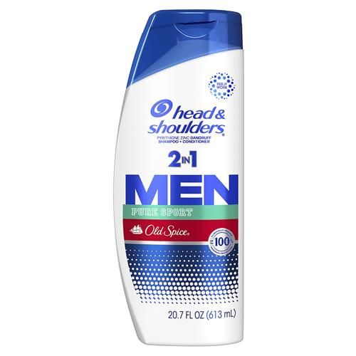Head and Shoulders Homme Shampoing et Revitalisant antipelliculaire 2 en 1, Old Spice Pure Sport, 587 g