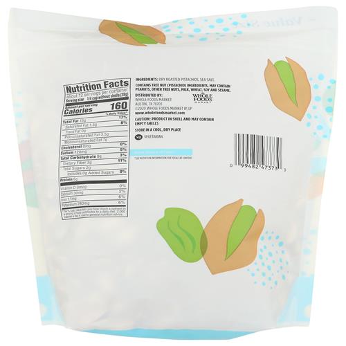 Whole Foods Market, Pistaches grillées et salées, 24 oz