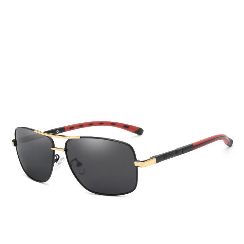 Lunettes de soleil pour hommes de marque, en aluminium et magnésium, verres polarisés miroir