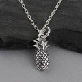 Tiny Pineapple Necklace – Sterling Silver Charm on 16" Chain