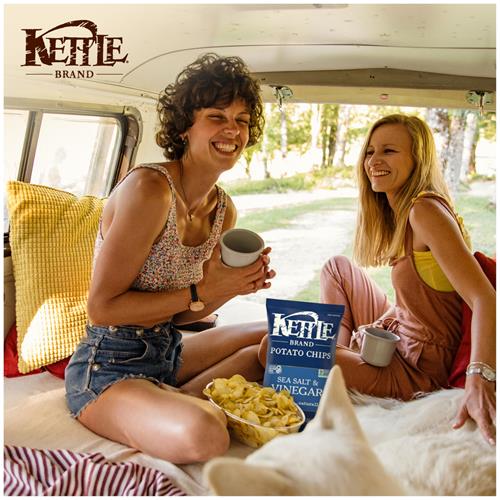 Croustilles Kettle Brand au Vinaigre de Sel de Mer, Sans Gluten, Sans OGM, Sac de 212 g