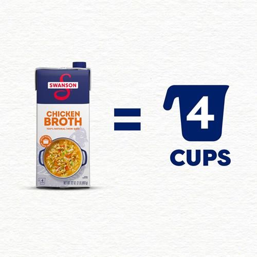 Swanson 100% Natural Chicken Broth, 32 Oz Carton