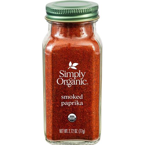 Paprika fumé Simply Organic, 77 g, paprika espagnol fumé et moulu au bois de chêne, saveur fumée intense, casher