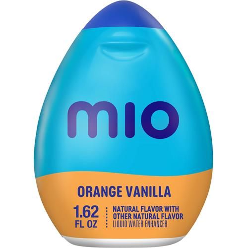 Rehausseur d'eau liquide Mio, saveur orange vanille avec autres saveurs naturelles, flacon de 48 ml