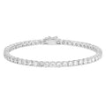 Bracelet tennis pour femme avec diamants de synthèse IGI certifiés 8 carats en or blanc 14 carats 6"